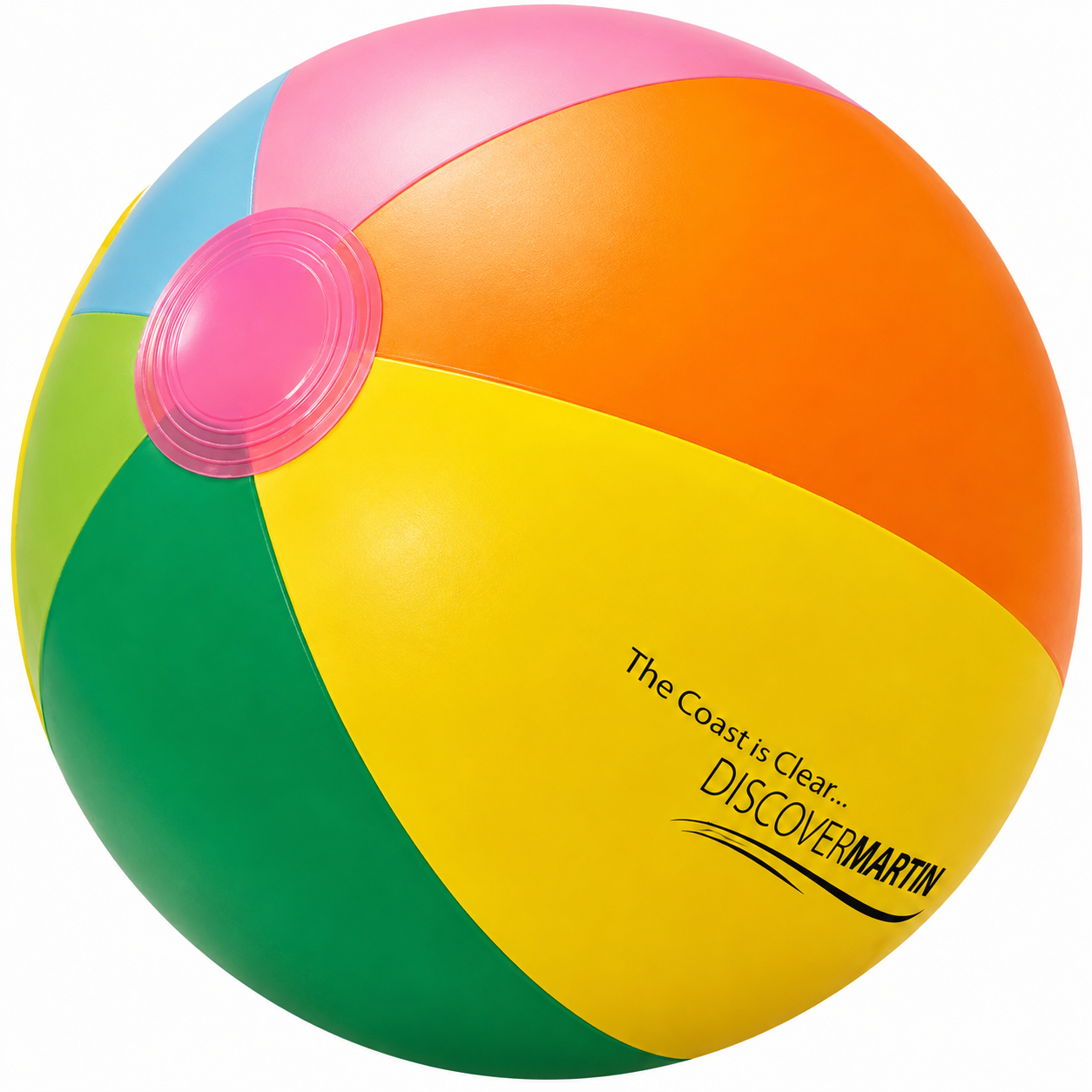 AB-2267 16" Inflatable Lime Green, Yellow, Light Blue, Hot Pink, Orange and Kelly Green Beach B