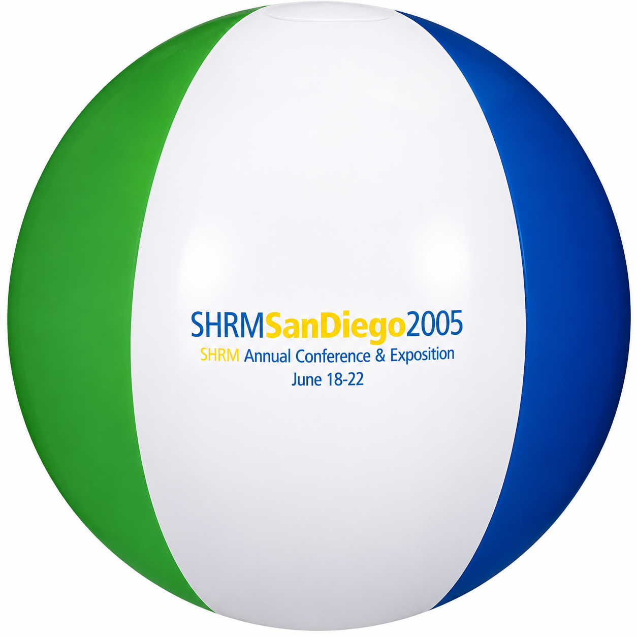  AB-2107 16" Inflatable Blue, Green and White Beach Ball