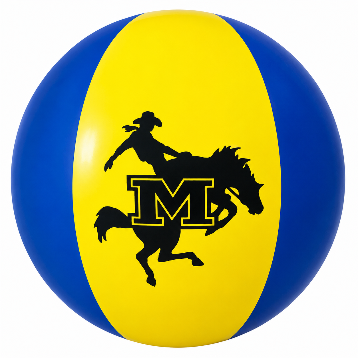 AB-2270 16" Inflatable Yellow and Blue Beach Ball