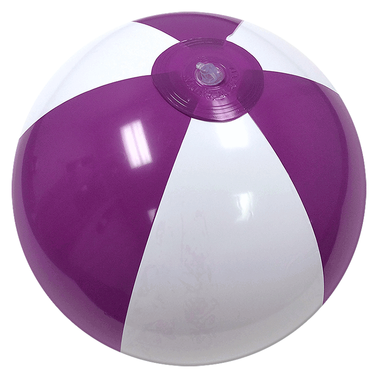 AB-1003PW 16" Inflatable Purple & White Beach Ball