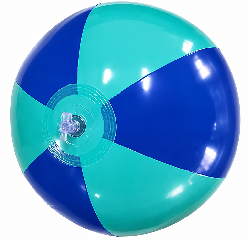 AB-2285  16” Inflatable Blue and Teal Beach Ball
