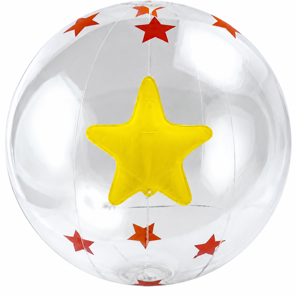 AB-1042 16" Inflatable Transparent Beach Ball with Star Insert