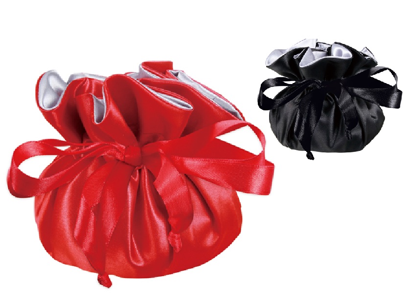 AW-488 Satin Jewelry Round Cinch Bag