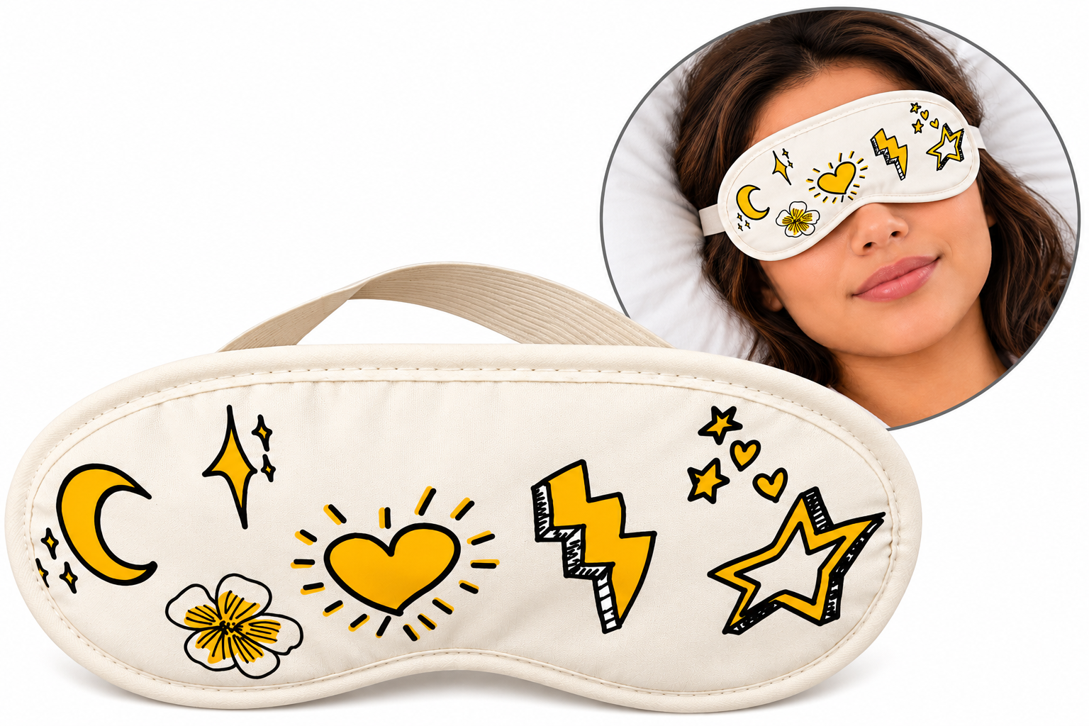 Doodle Cotton Sleep Mask Advertisement.png